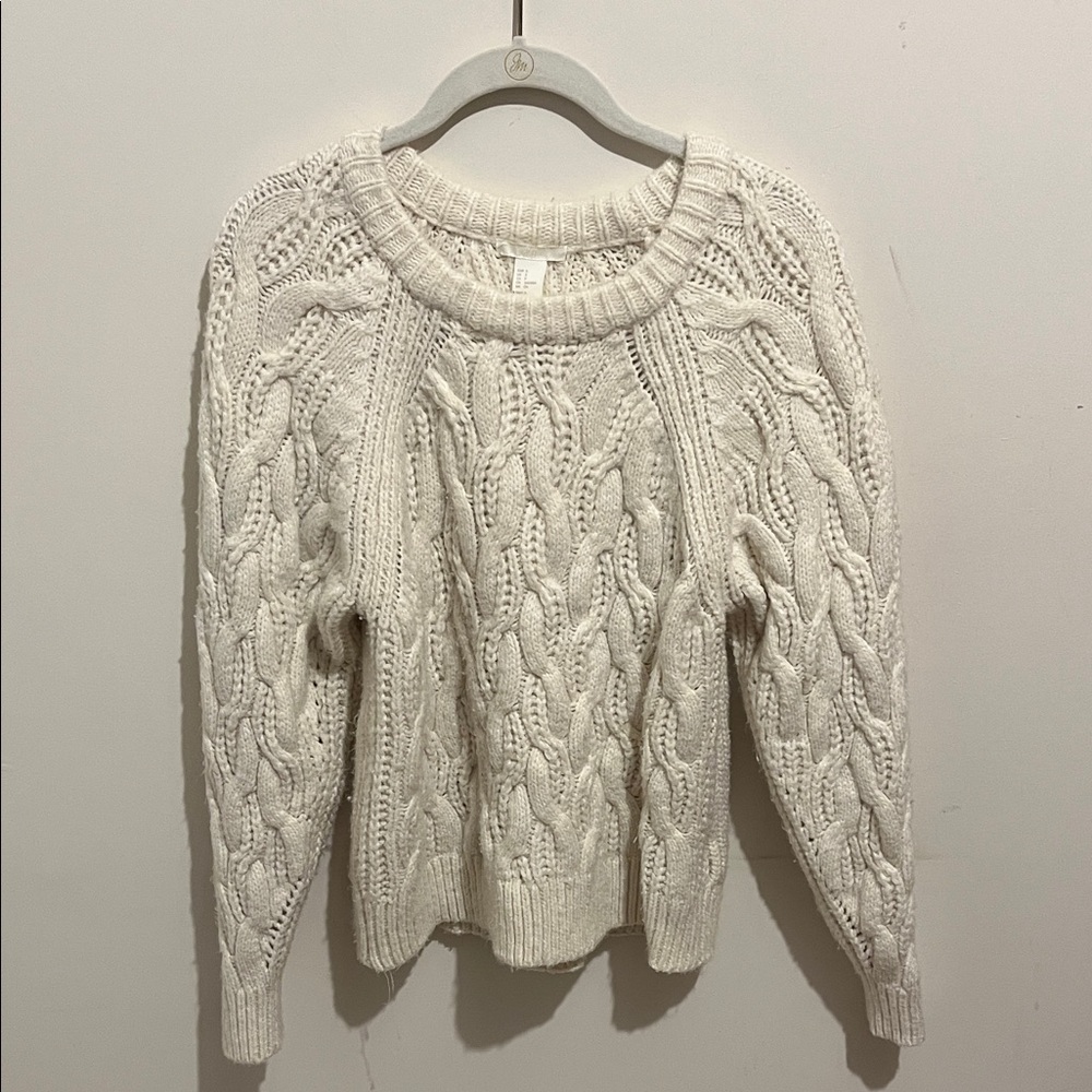 H&M Cream Cable Knit Sweater